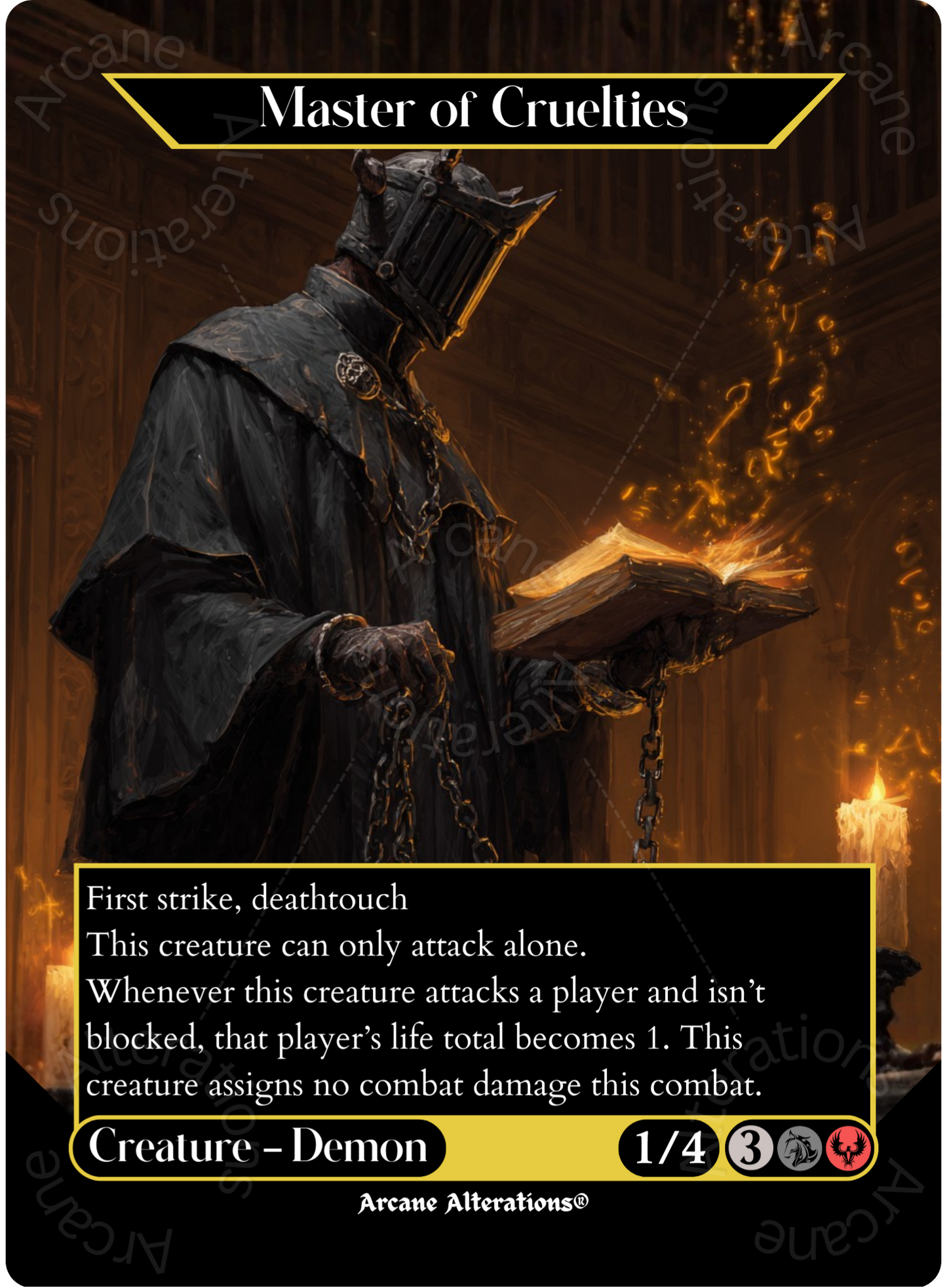Master of Cruelties - Full Art Altered Art Custom Proxy Cards