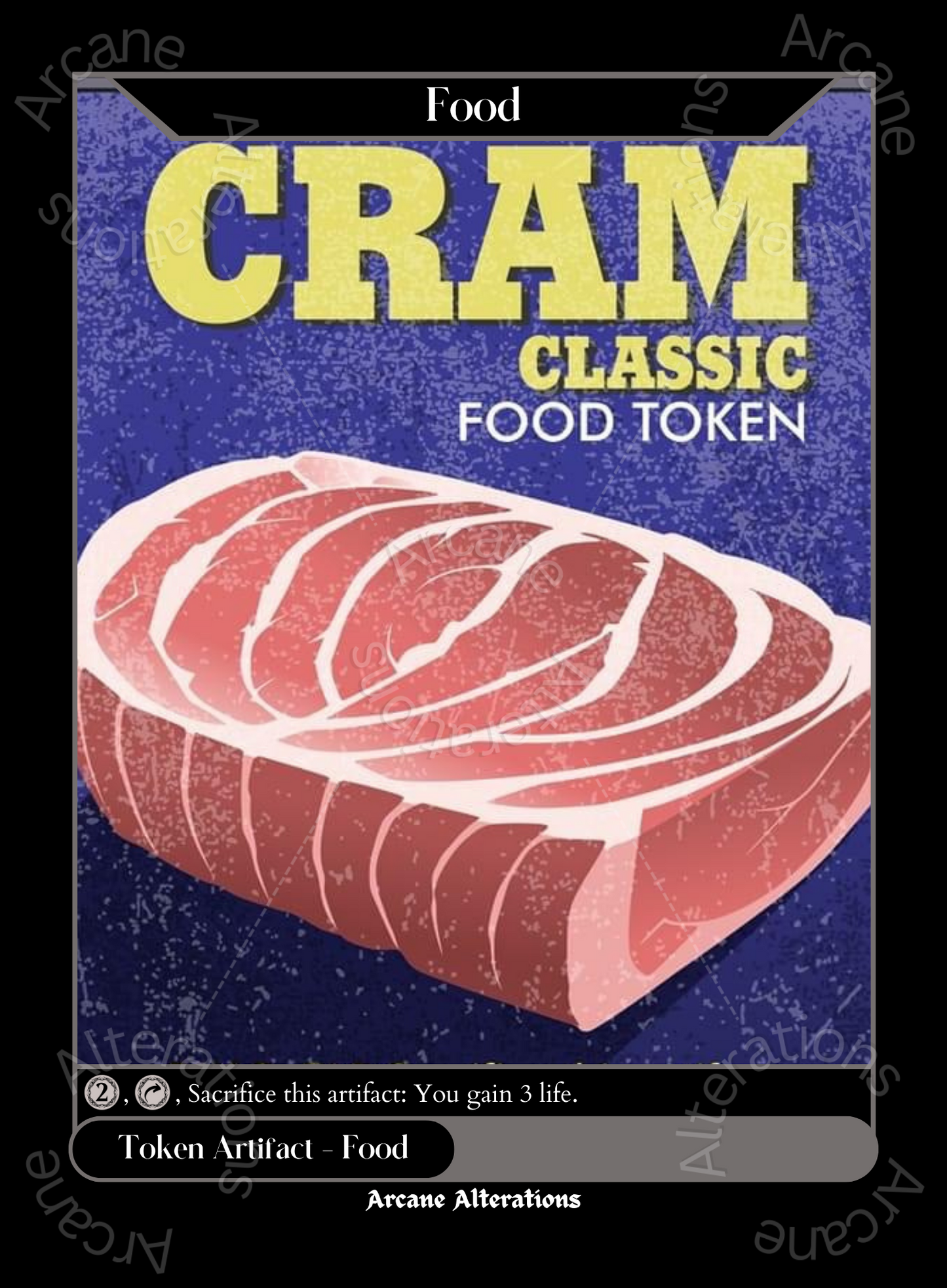 Food Token Cram Fallout Crossover  - High Quality Altered Art Custom Proxy Cards