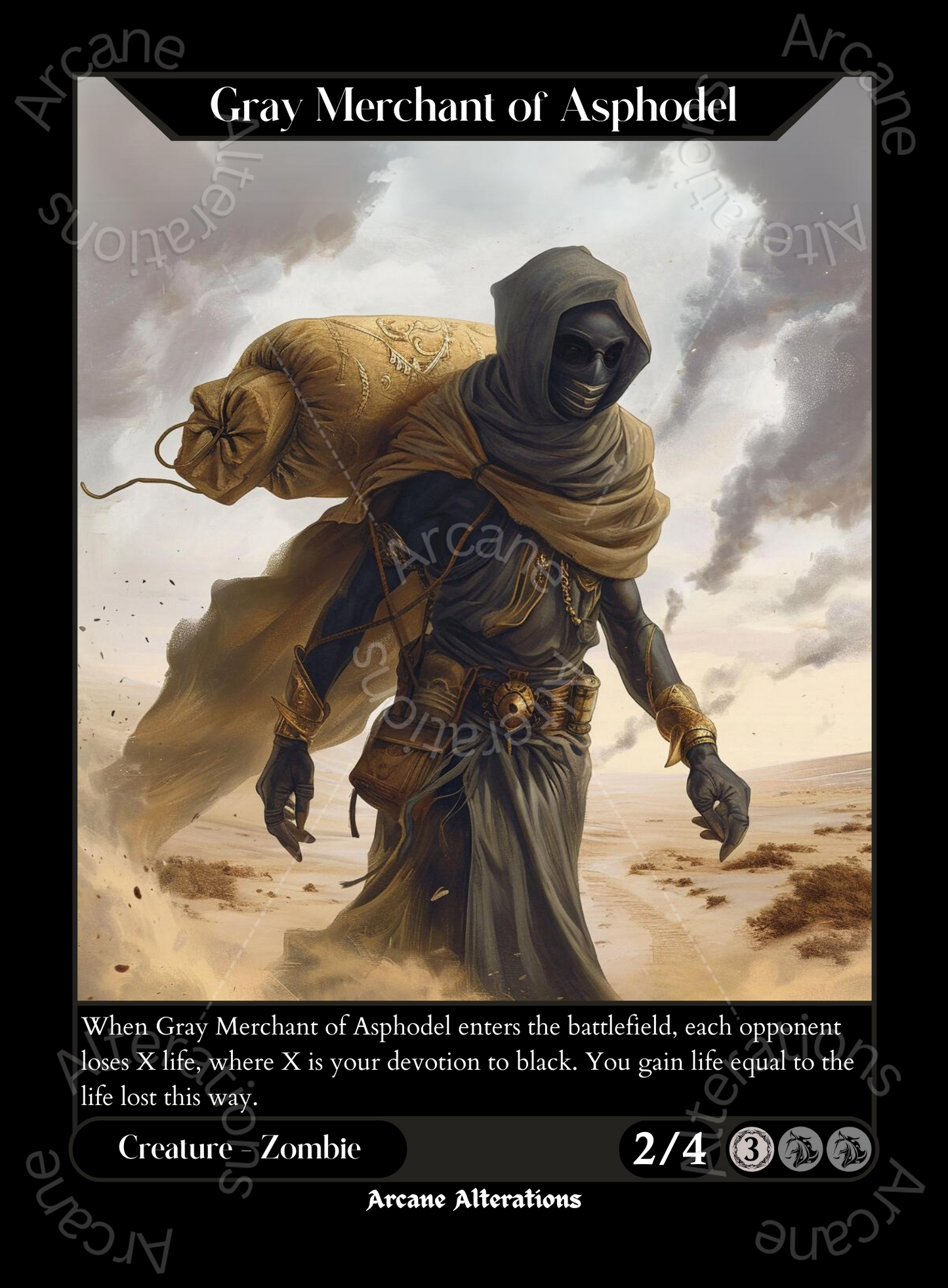 Gray Merchant of Asphodel - High Quality Altered Art Custom Proxy Cards