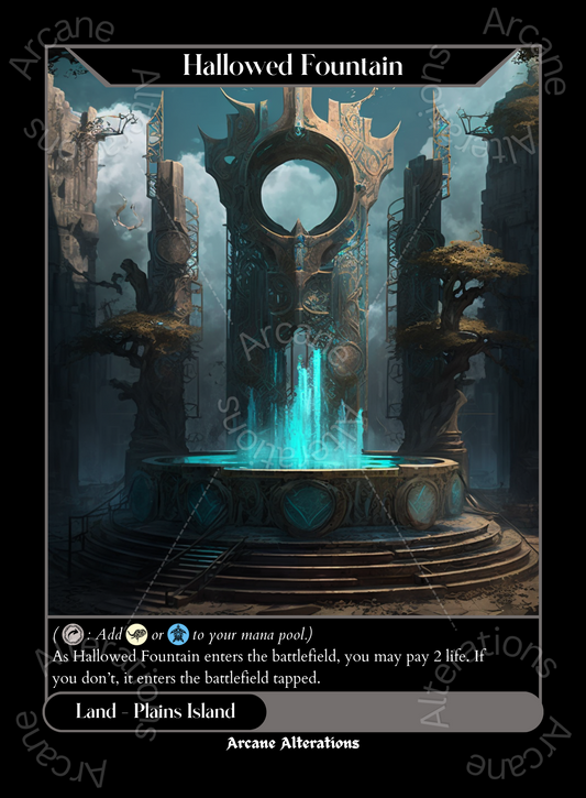 Hallowed Fountain - High Quality Altered Art Custom Proxy Cards