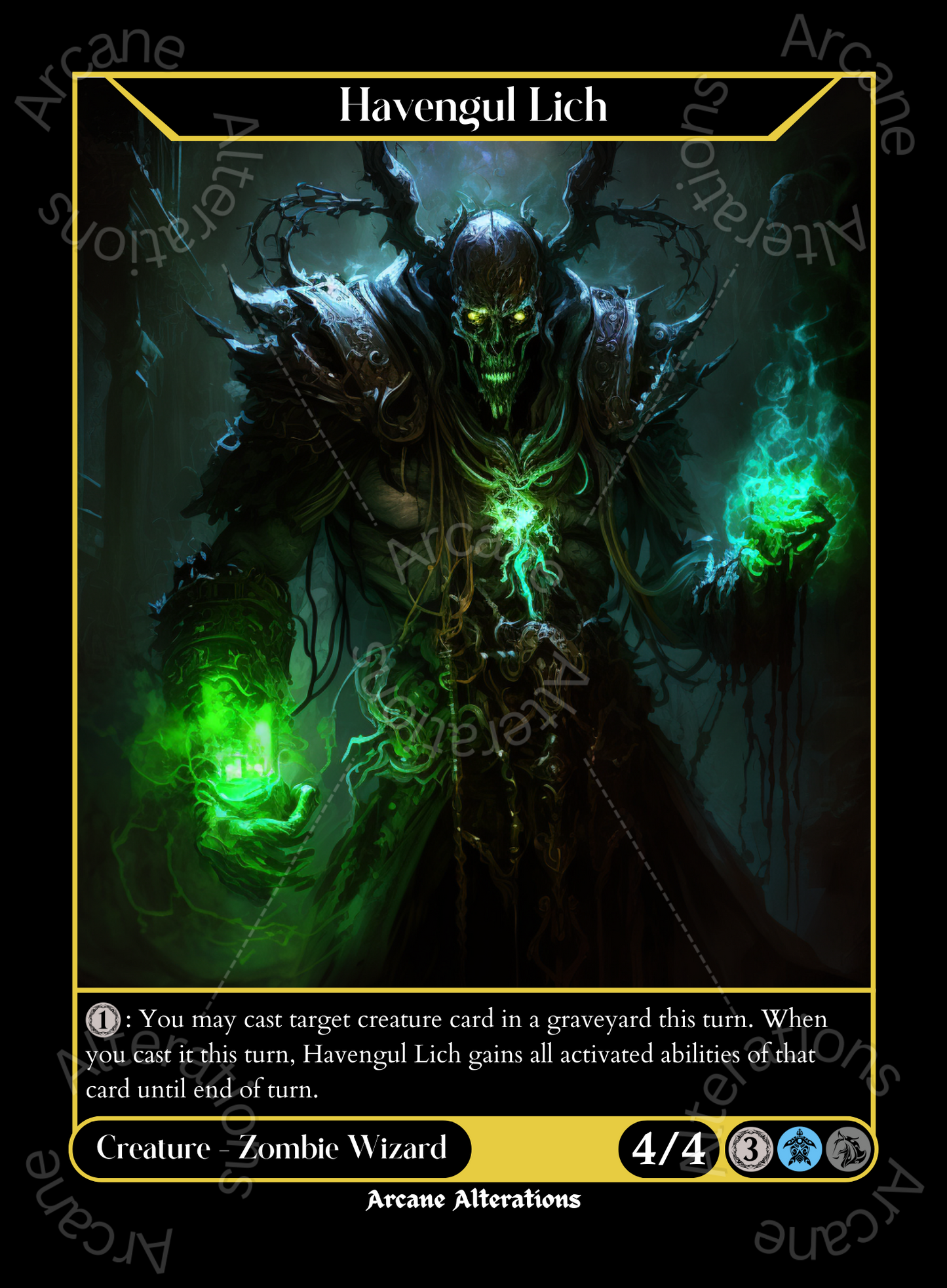 Havengul Lich - High Quality Altered Art Custom Proxy Cards