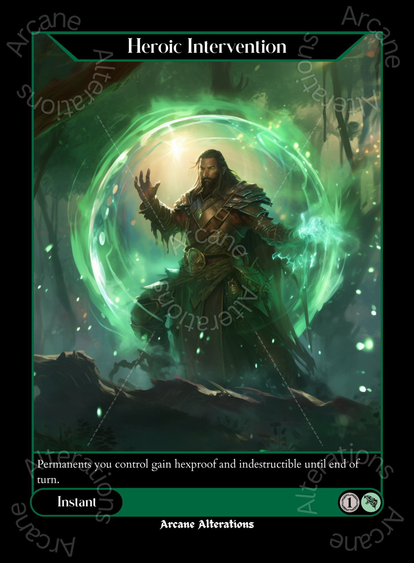 Heroic Intervention - High Quality Altered Art Custom Proxy Cards