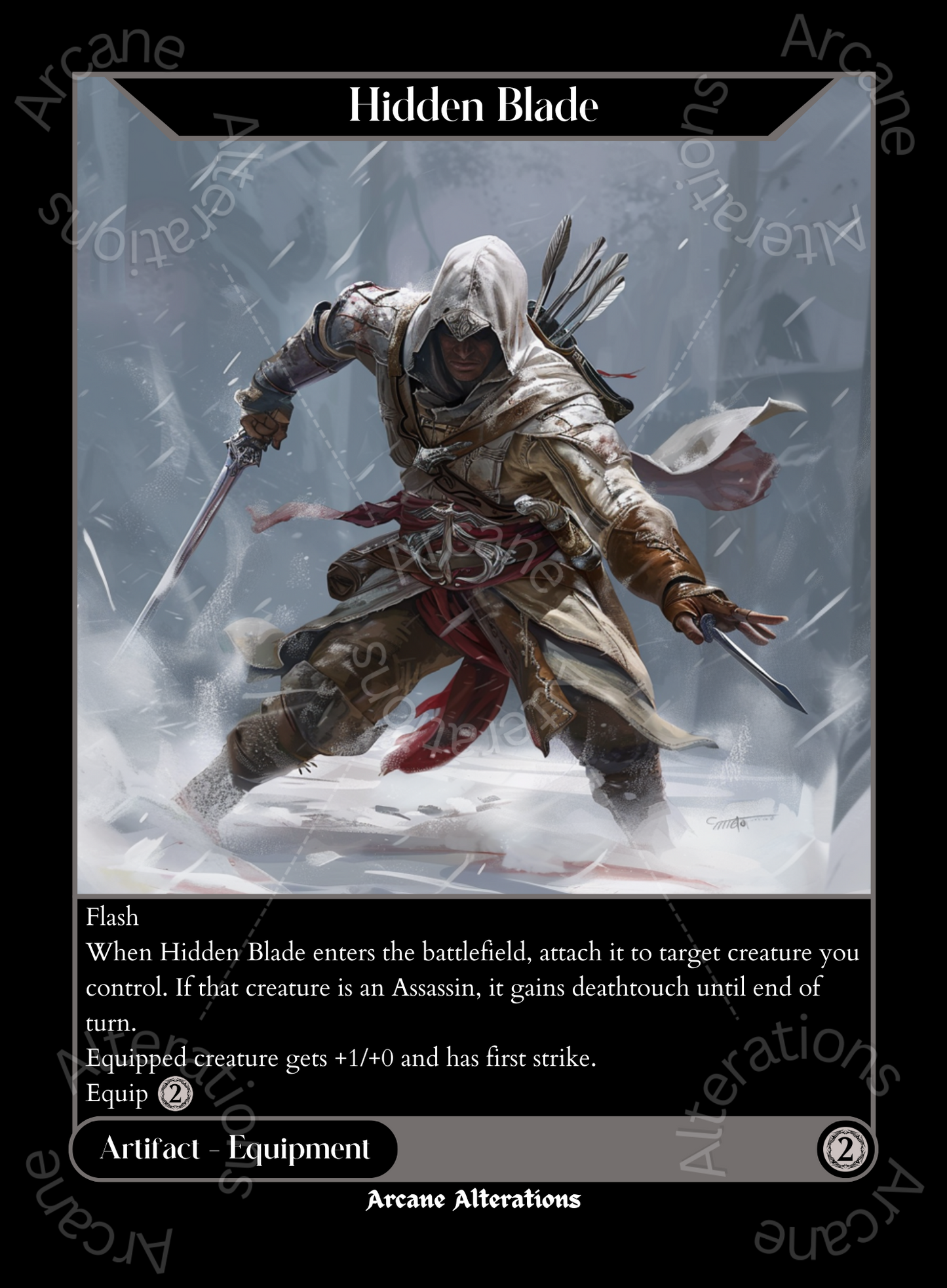 Hidden Blade - High Quality Altered Art Custom Proxy Cards