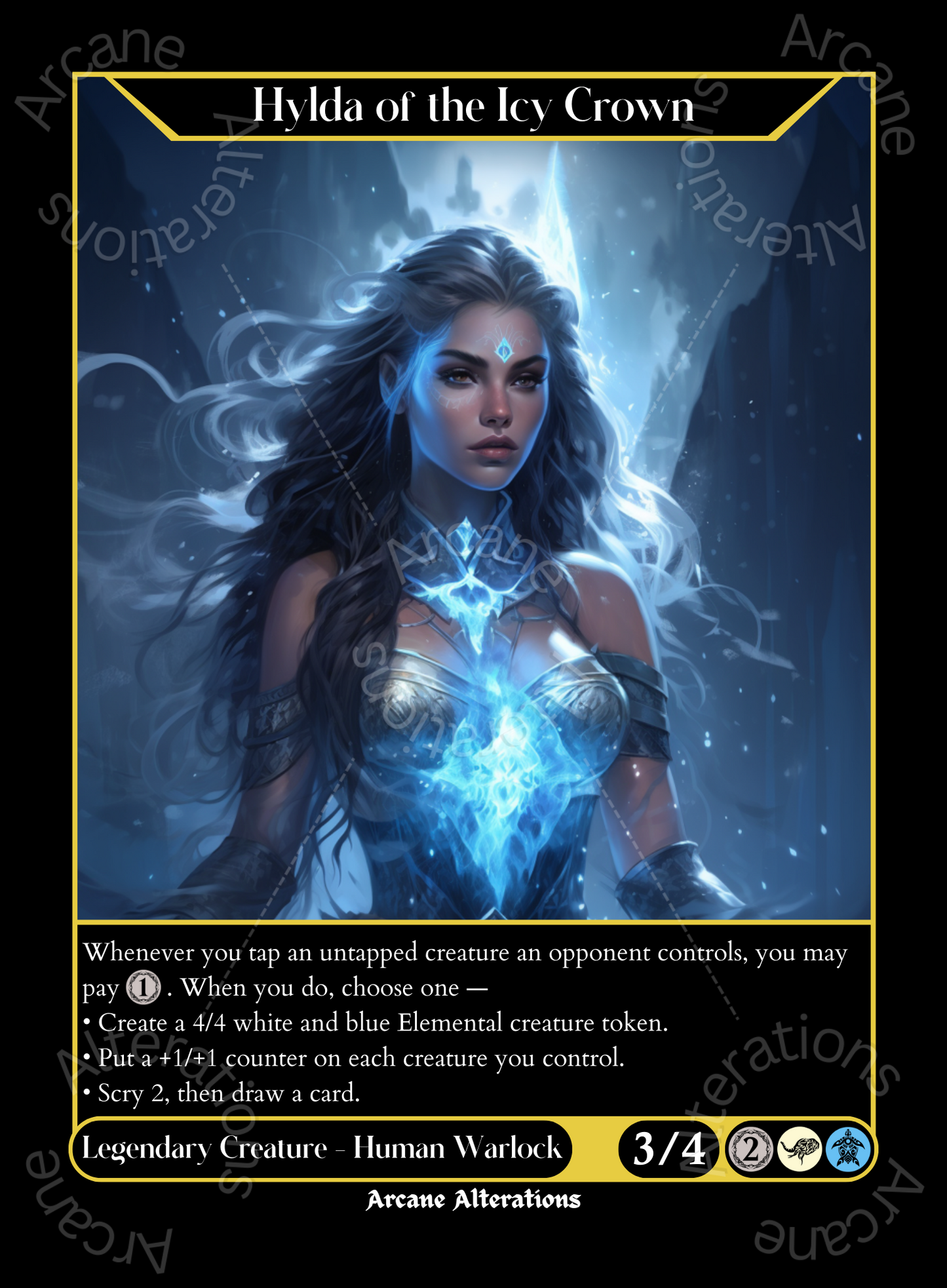 Hylda of the Icy Crown - High Quality Altered Art Custom Proxy Cards