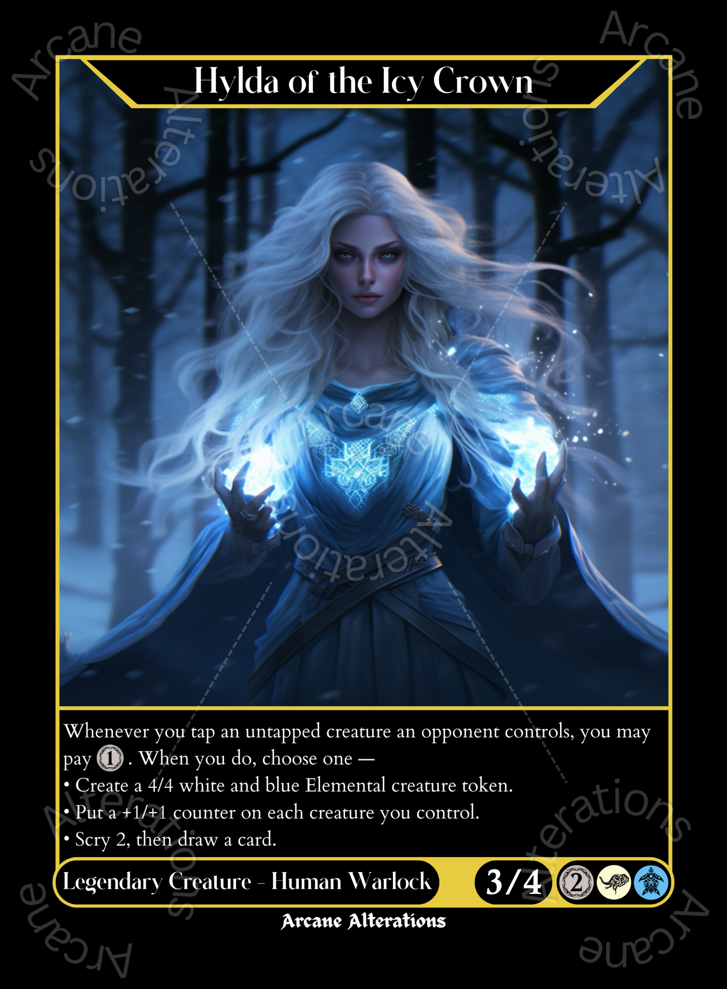 Hylda of the Icy Crown - High Quality Altered Art Custom Proxy Cards