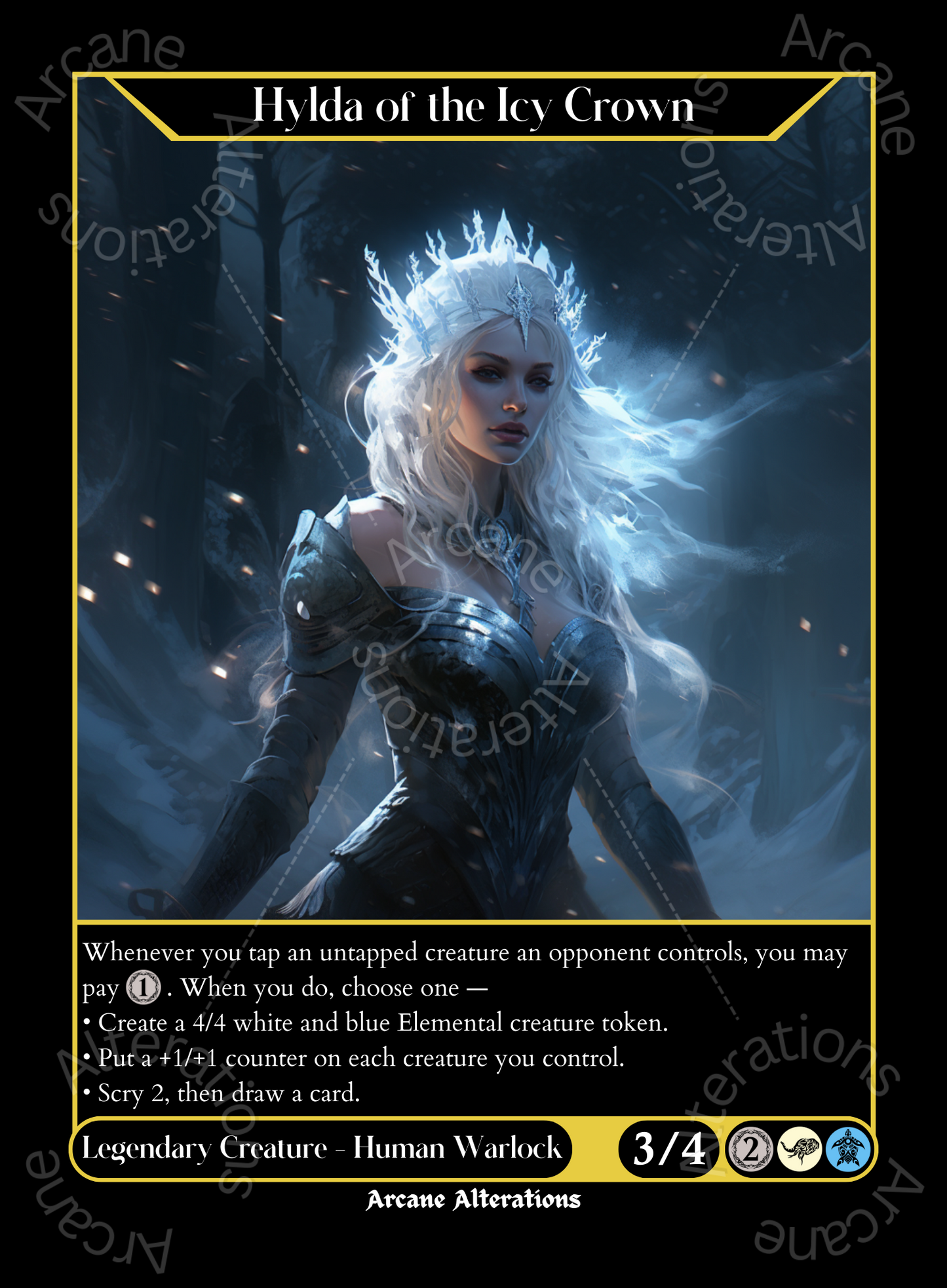 Hylda of the Icy Crown - High Quality Altered Art Custom Proxy Cards