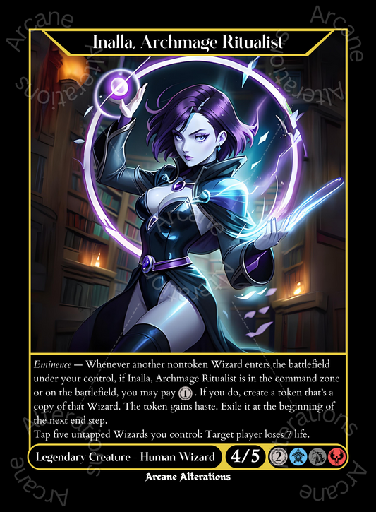 Inalla, Archmage Ritualist Raven Teen Titans Crossover - High Quality Altered Art Custom Proxy Cards