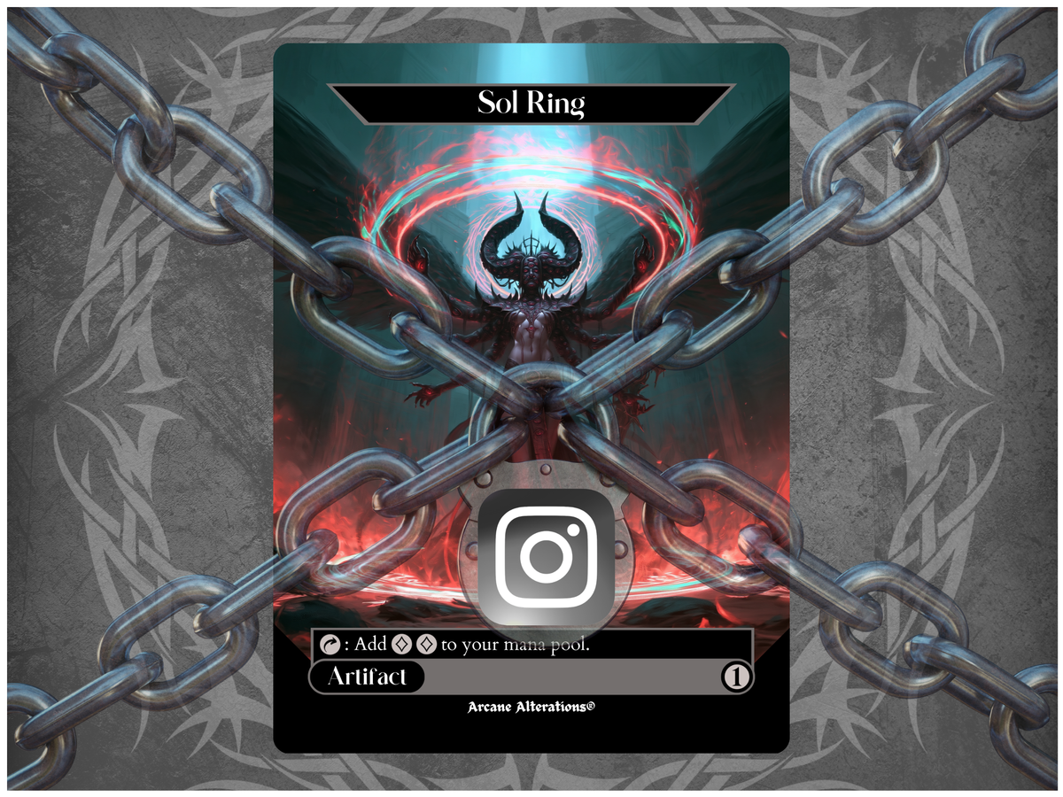 Free Instagram Exclusive Full Art Sol Ring Promo Card - One Per Person