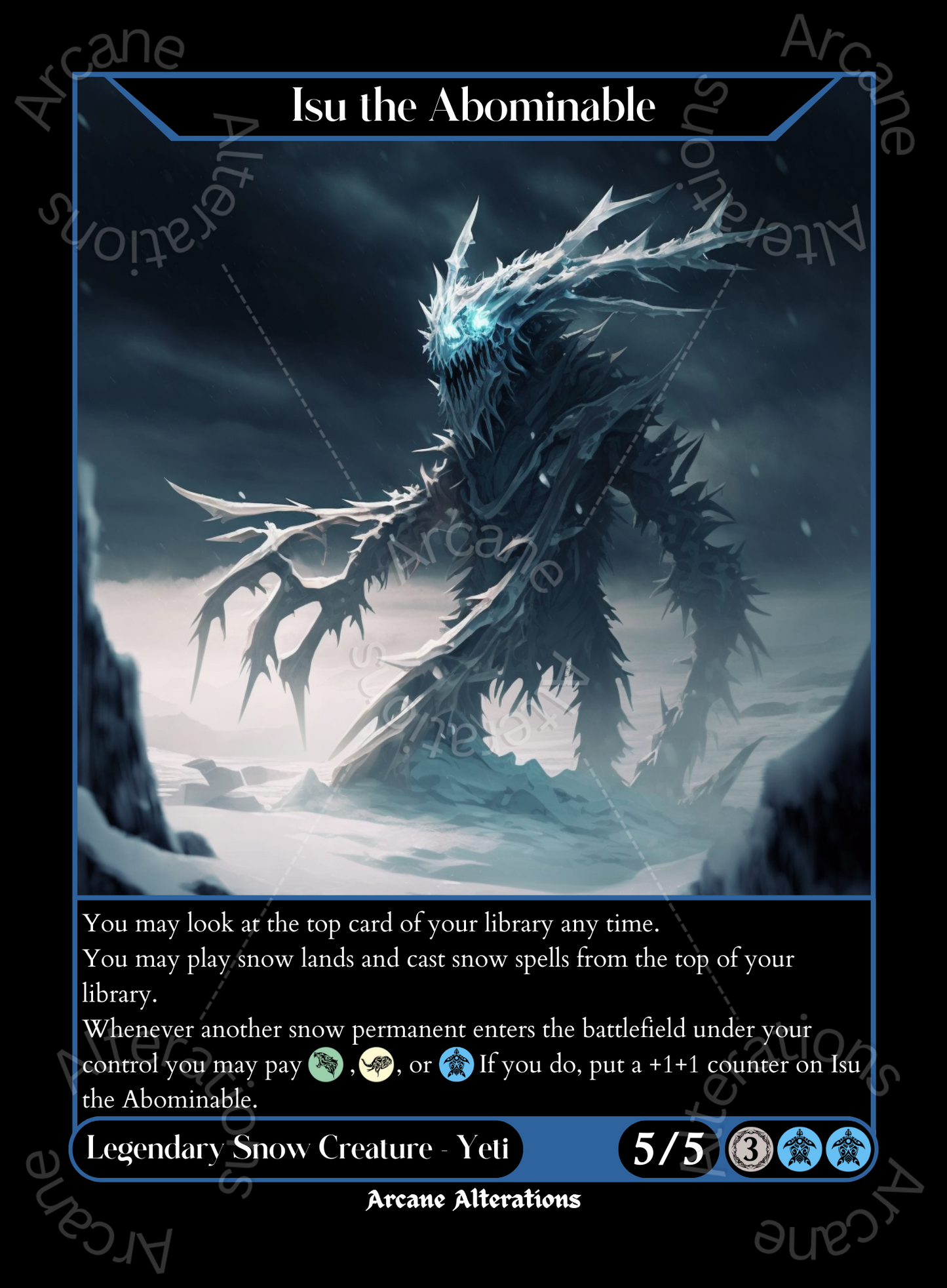 Isu the Abominable - High Quality Altered Art Custom Proxy Cards