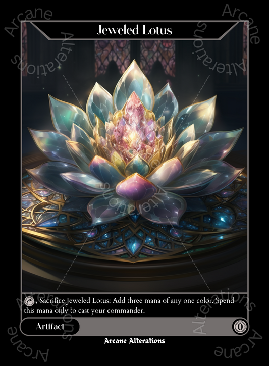 Jeweled Lotus - High Quality Altered Art Custom Proxy Cards