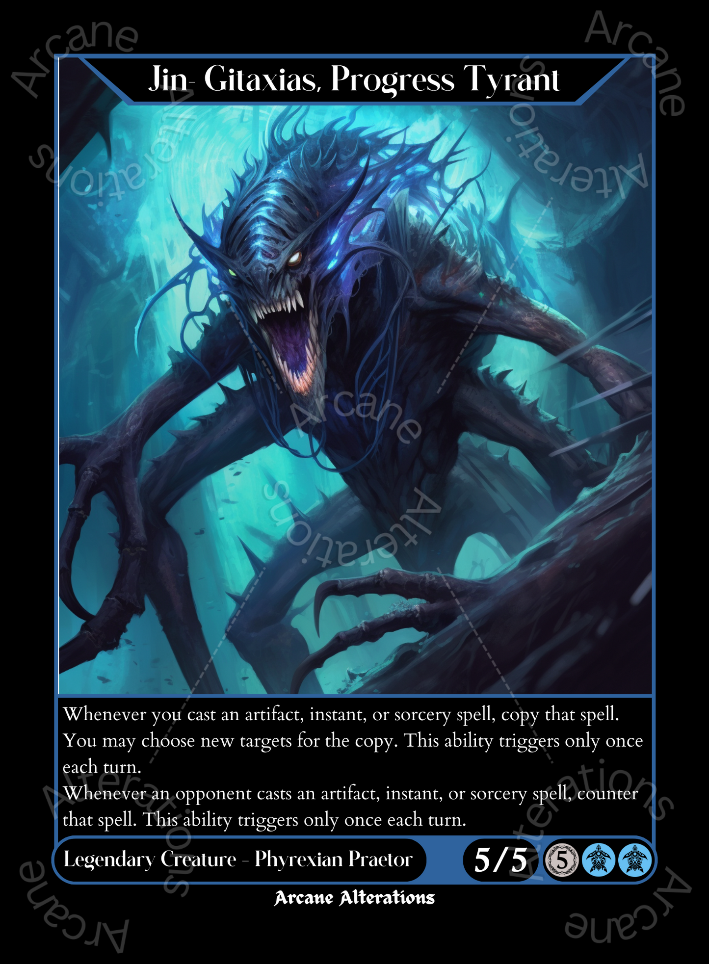 Jin-Gitaxias, Progress Tyrant - High Quality Altered Art Custom Proxy Cards