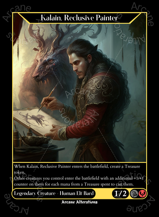 Kalain, Reclusive Painter - High Quality Altered Art Custom Proxy Cards