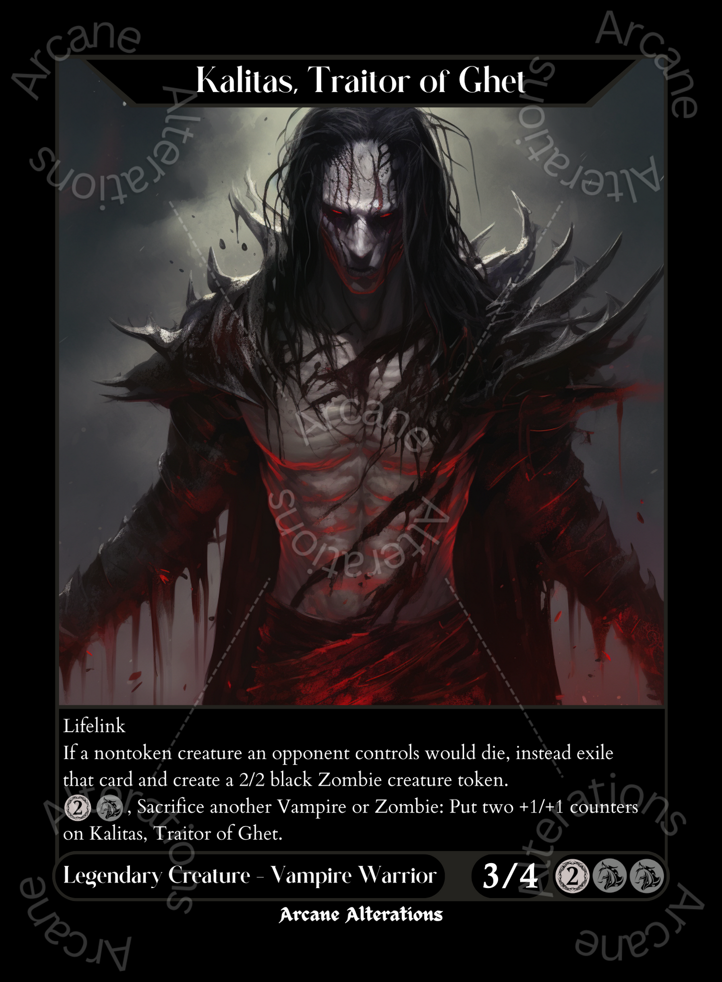 Kalitas, Traitor of Ghet - High Quality Altered Art Custom Proxy Cards