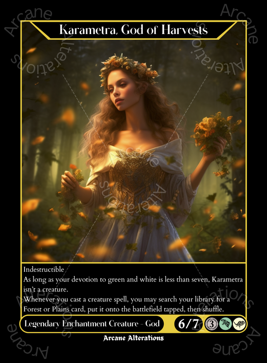 Karametra, God of Harvest - High Quality Altered Art Custom Proxy Cards