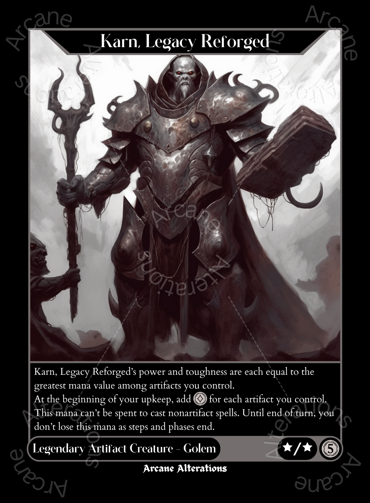 Karn, Legacy Reforged - High Quality Altered Art Custom Proxy Cards