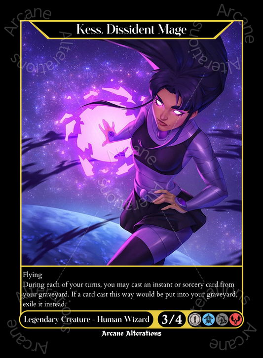 Kess, Dissident Mage Blackfire Teen Titans Crossover - High Quality Altered Art Custom Proxy Cards