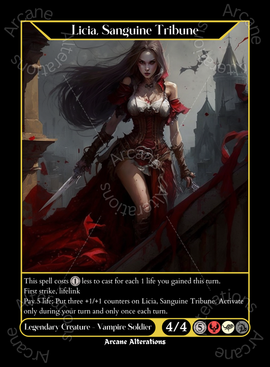 Licia, Sanguine Tribune - High Quality Altered Art Custom Proxy Cards