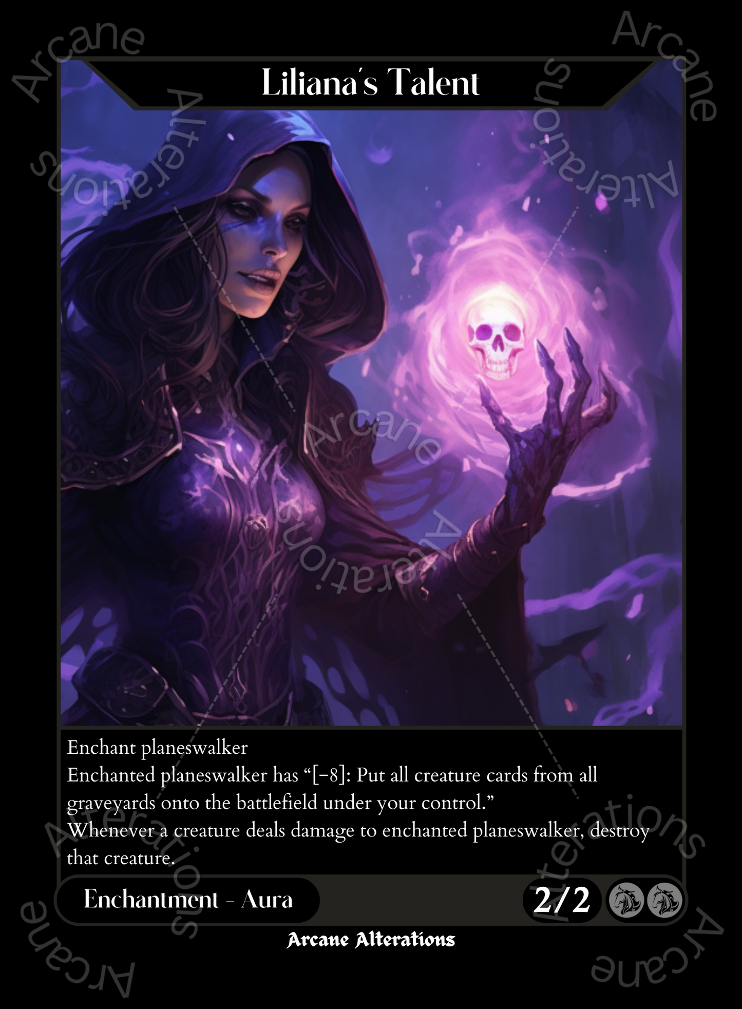 Liliana's Talent - High Quality Altered Art Custom Proxy Cards