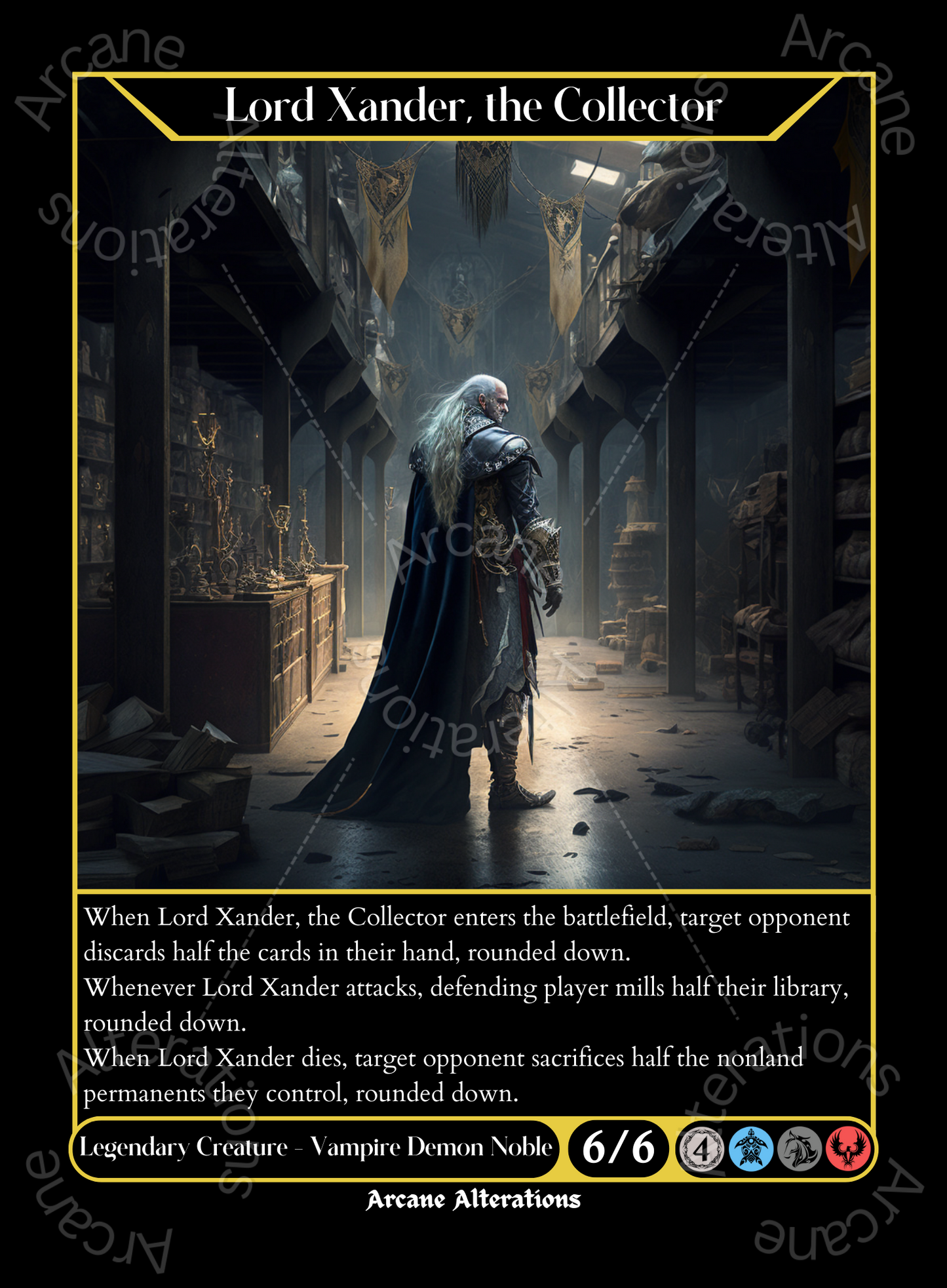 Lord Xander, the Collector - High Quality Altered Art Custom Proxy Cards