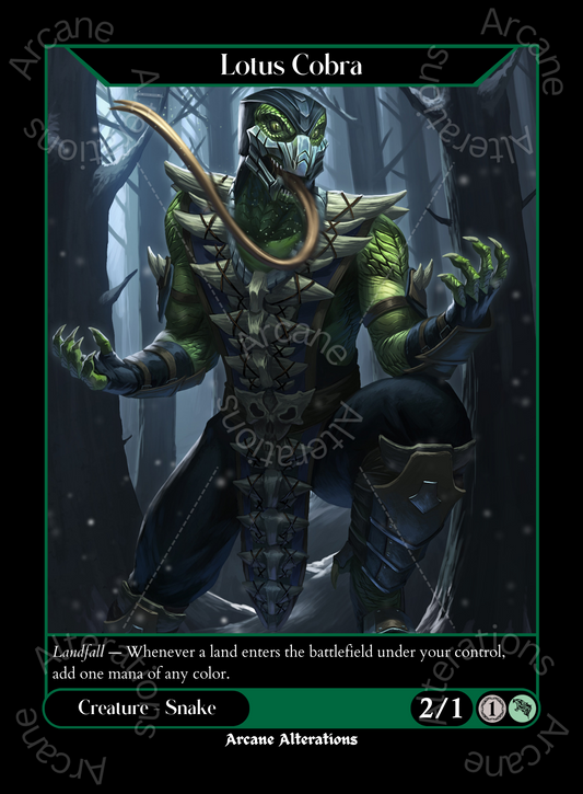 Lotus Cobra Reptile Mortal Kombat Crossover Single - High Quality Altered Art Custom Proxy Cards