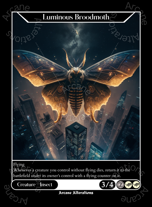 Luminous Broodmoth - High Quality Altered Art Custom Proxy Cards