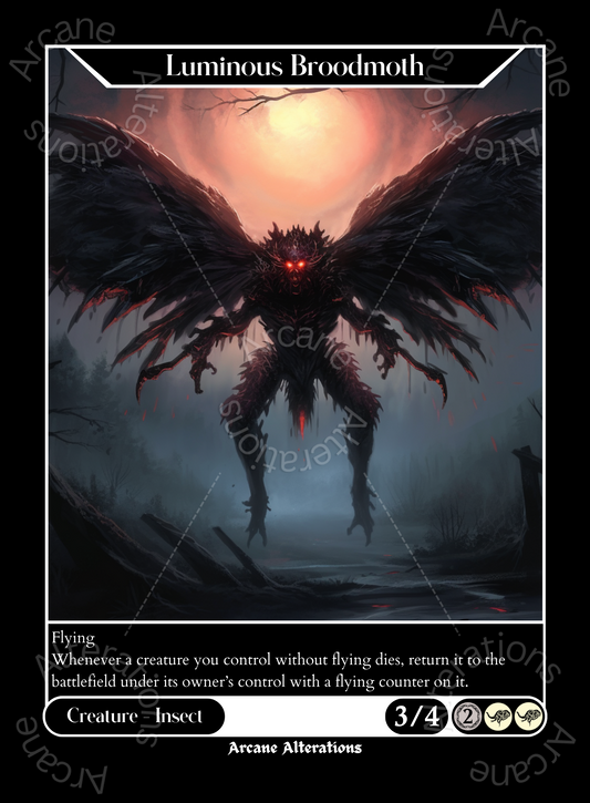 Luminous Broodmoth - High Quality Altered Art Custom Proxy Cards