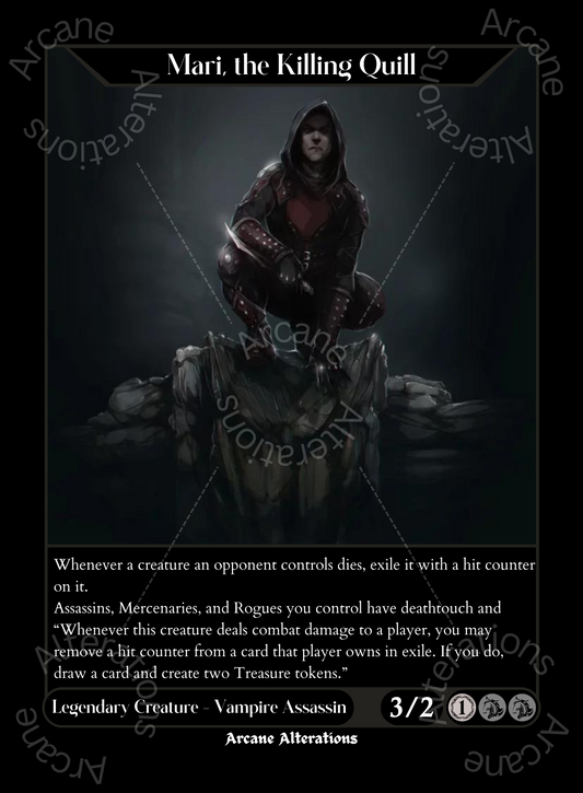 Mari, the Killing Quill The Dark Brotherhood The Elder Scrolls Crossover - High Quality Altered Art Custom Proxy Cards