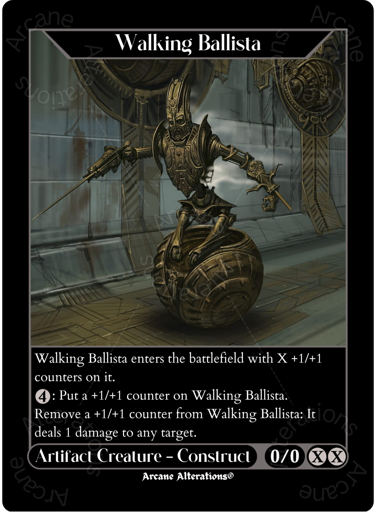 Walking Ballista Dwarven Sphere The Elder Scrolls Crossover - High Quality Altered Art Custom Proxy Cards