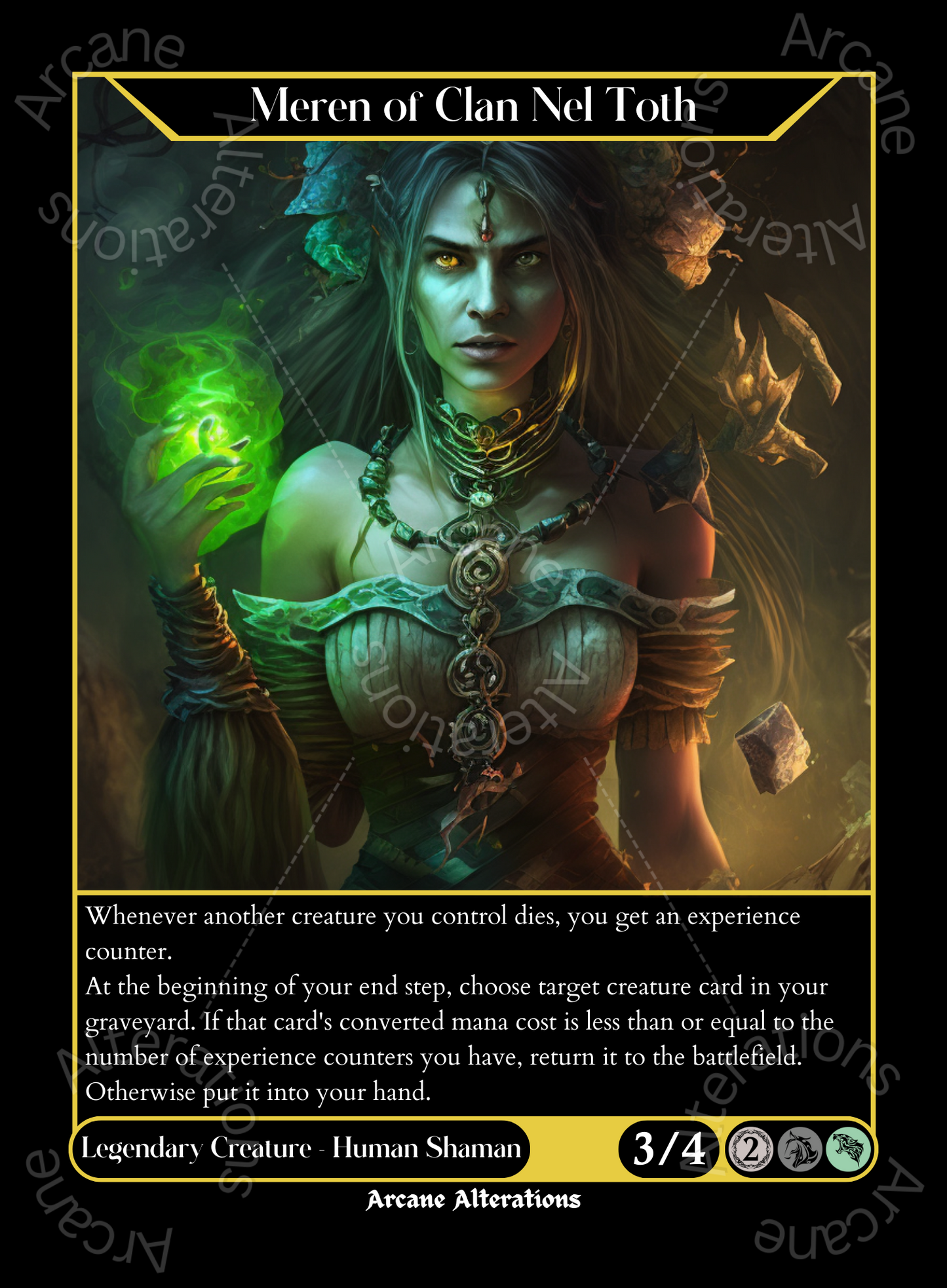 Meren of Clan Nel Toth - High Quality Altered Art Custom Proxy Cards