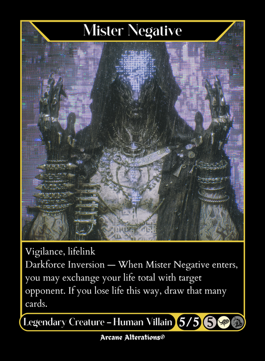 Mister Negative - Full Art Altered Art Custom Proxy Cards