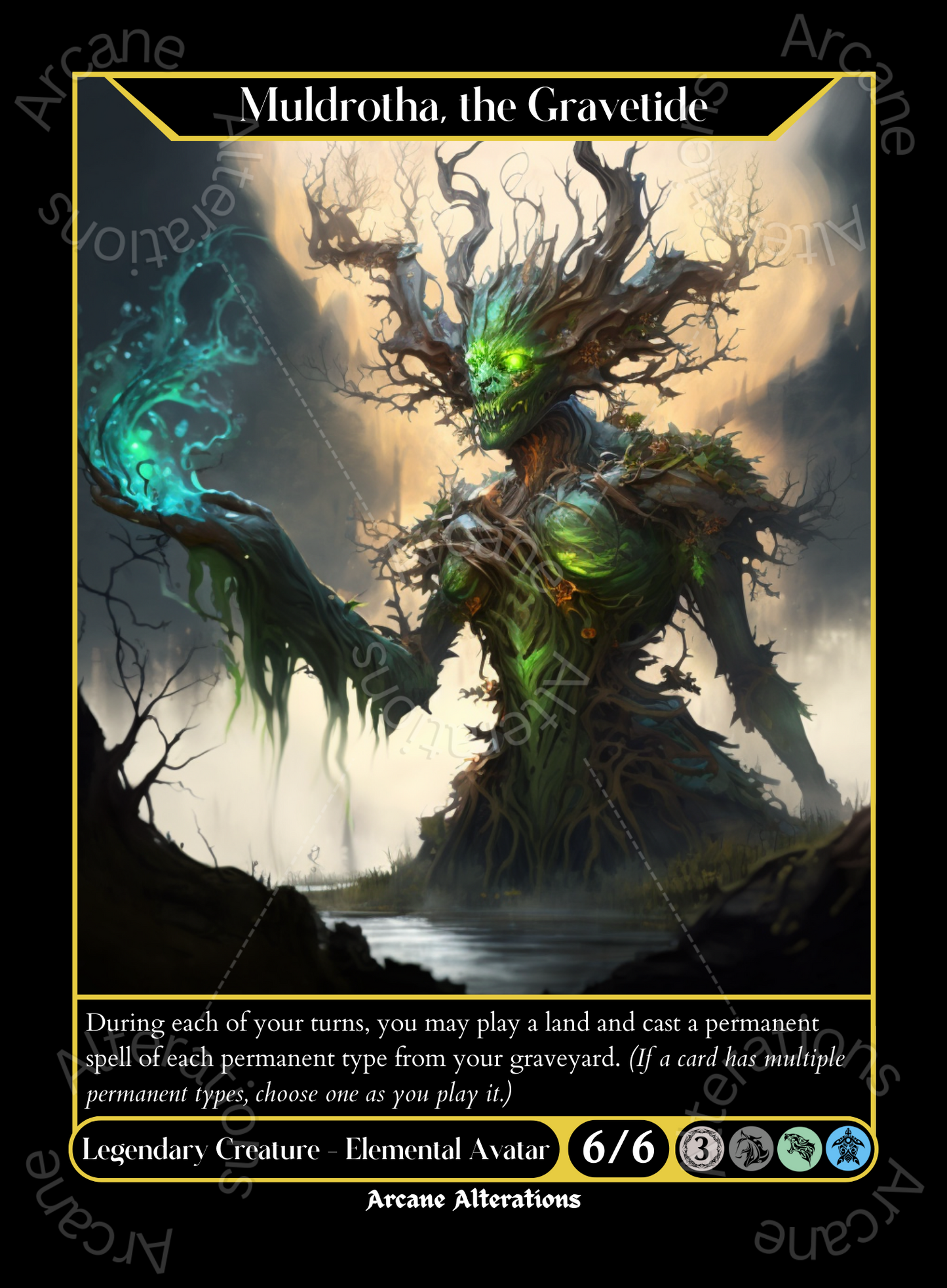 Muldrotha, the Gravetide - High Quality Altered Art Custom Proxy Cards