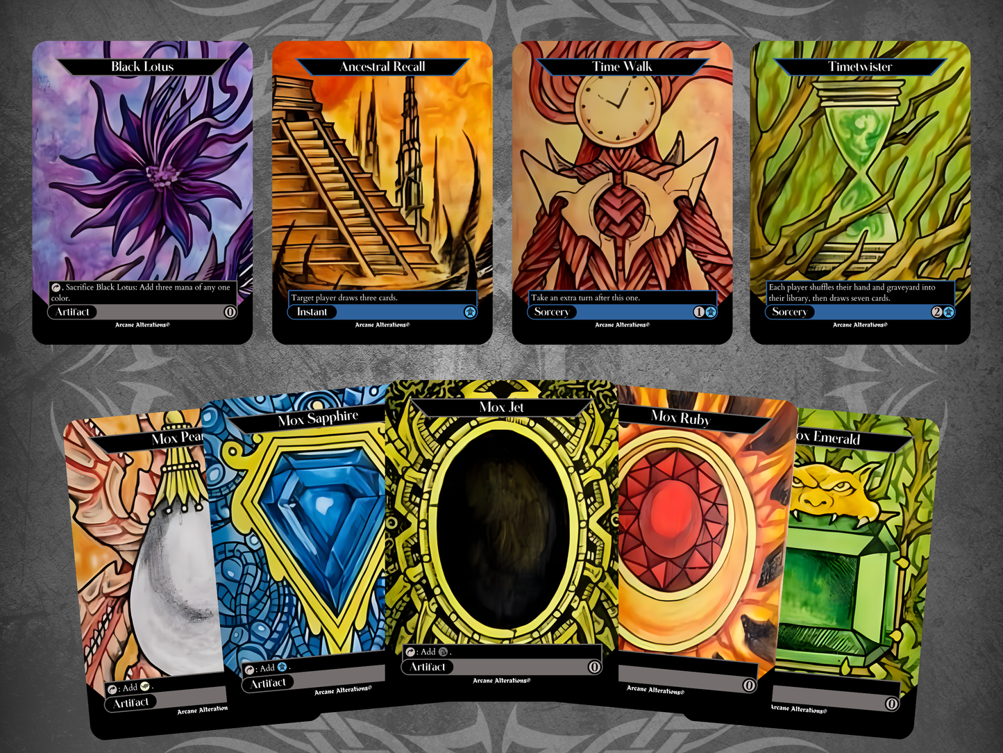 Full Art Power 9 Bundle - Full Art Altered Art Custom Proxy Cards