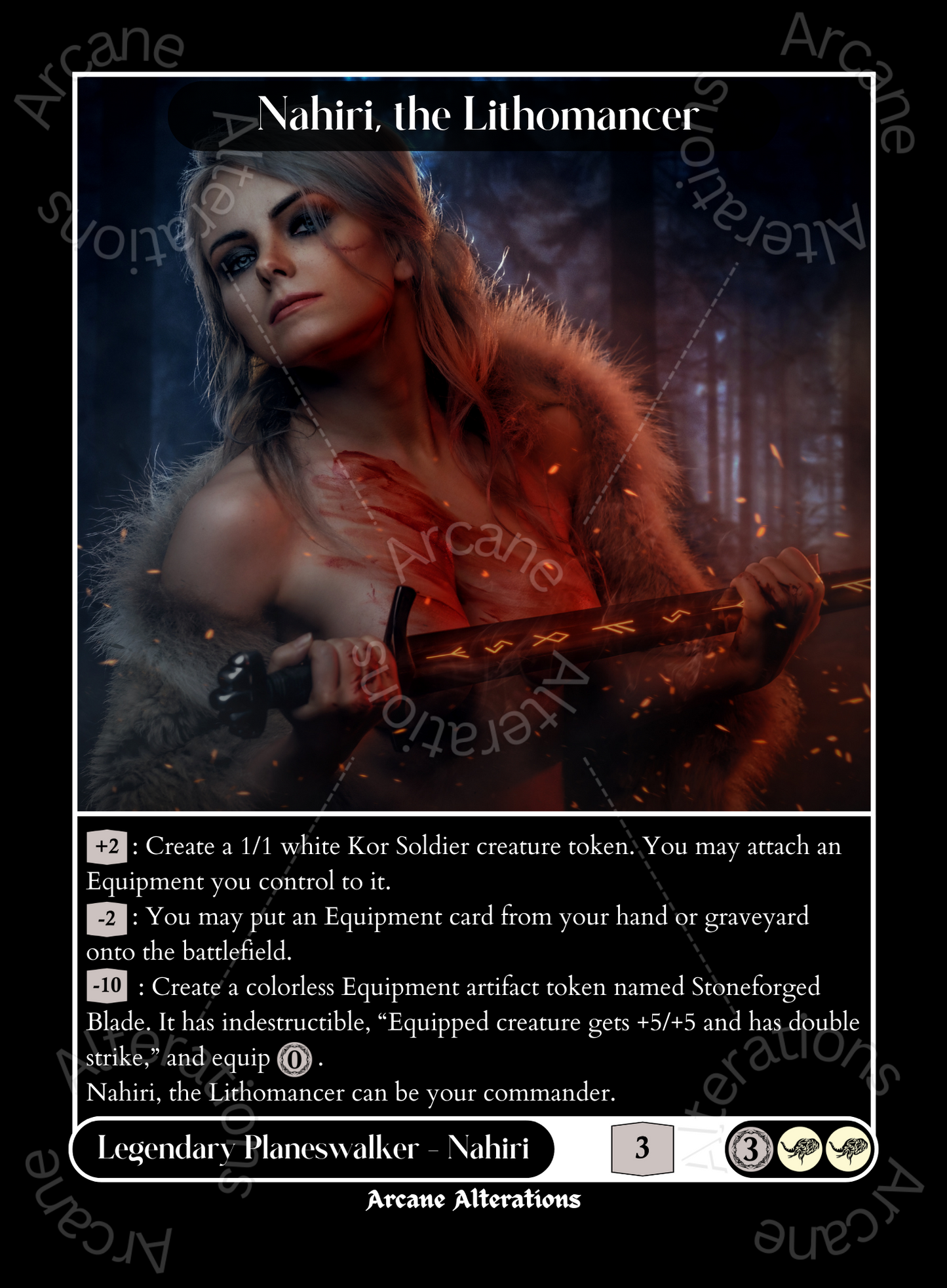 Nahiri, the Lithomancer - High Quality Altered Art Custom Proxy Cards