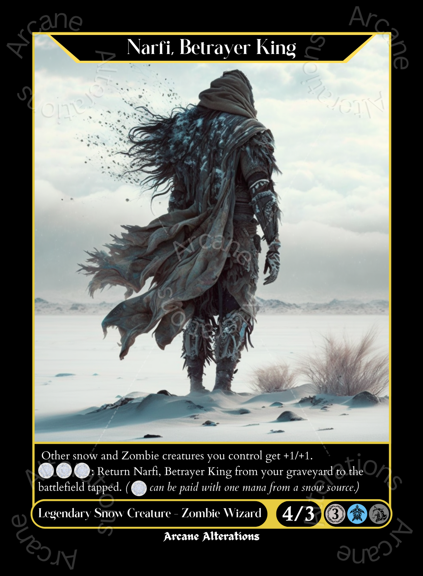 Narfi, Betrayer King - High Quality Altered Art Custom Proxy Cards