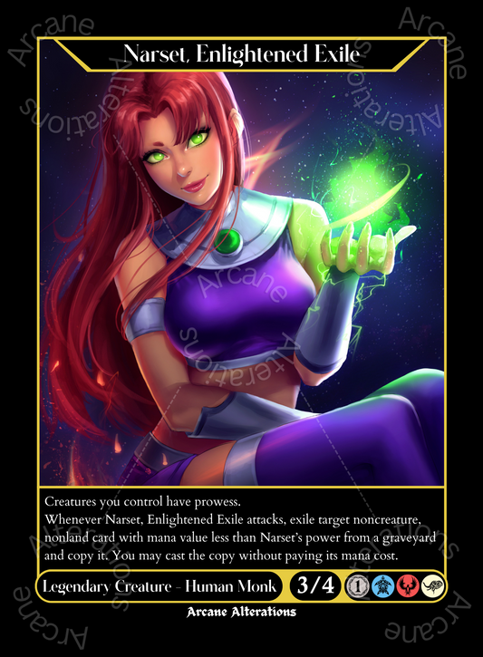 Narset, Enlightened Exile Starfire Teen Titans Crossover - High Quality Altered Art Custom Proxy Cards