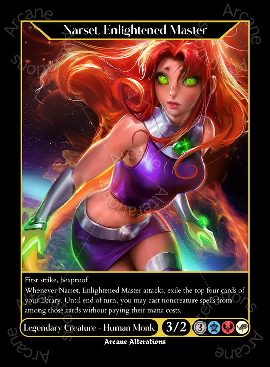 Narset, Enlightened Master Starfire Teen Titans Crossover - High Quality Altered Art Custom Proxy Cards