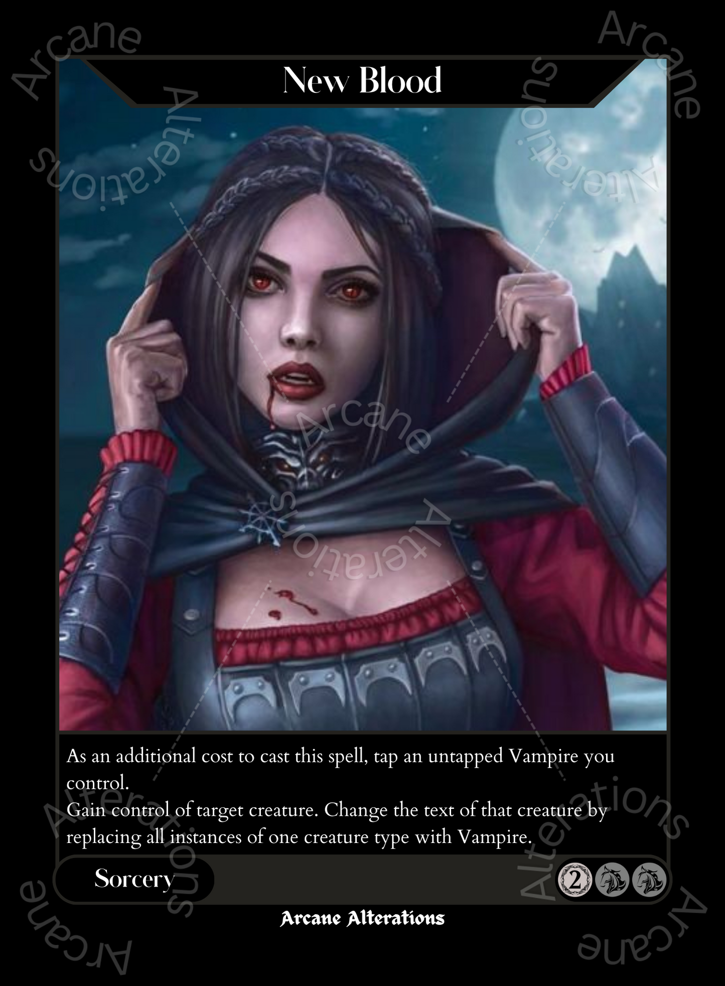 New Blood Serana The Elder Scrolls Crossover - High Quality Altered Art Custom Proxy Cards