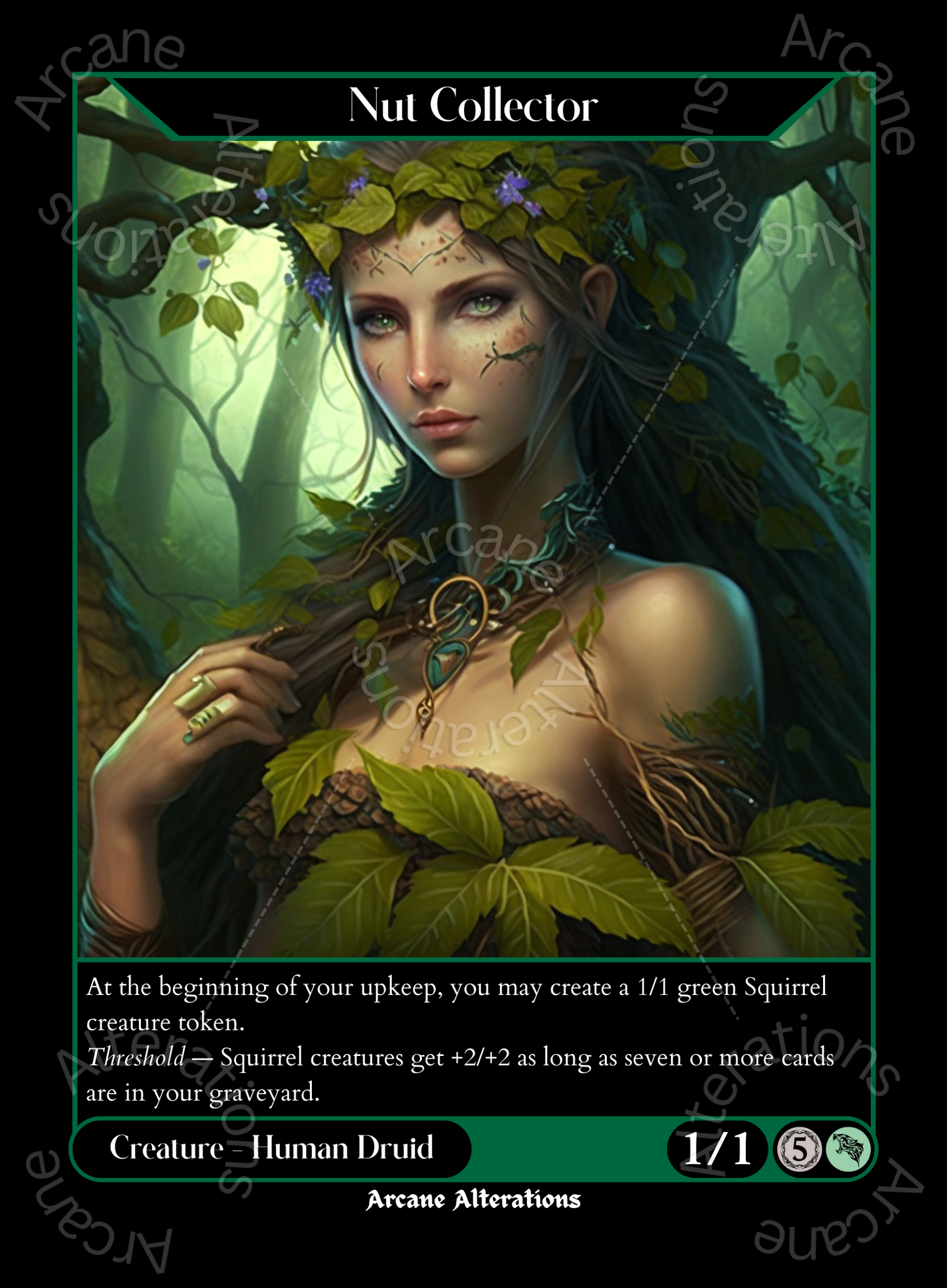 Nut Collector - High Quality Altered Art Custom Proxy Cards