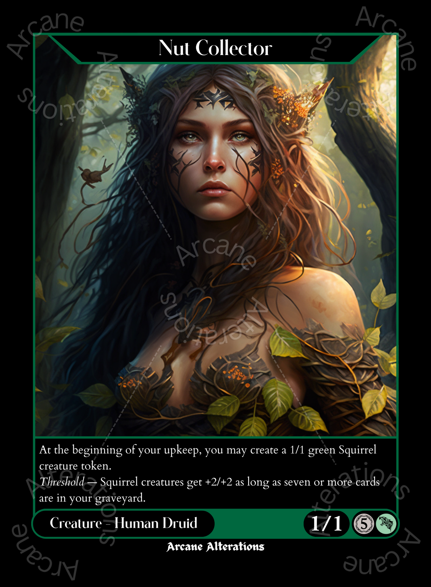 Nut Collector - High Quality Altered Art Custom Proxy Cards