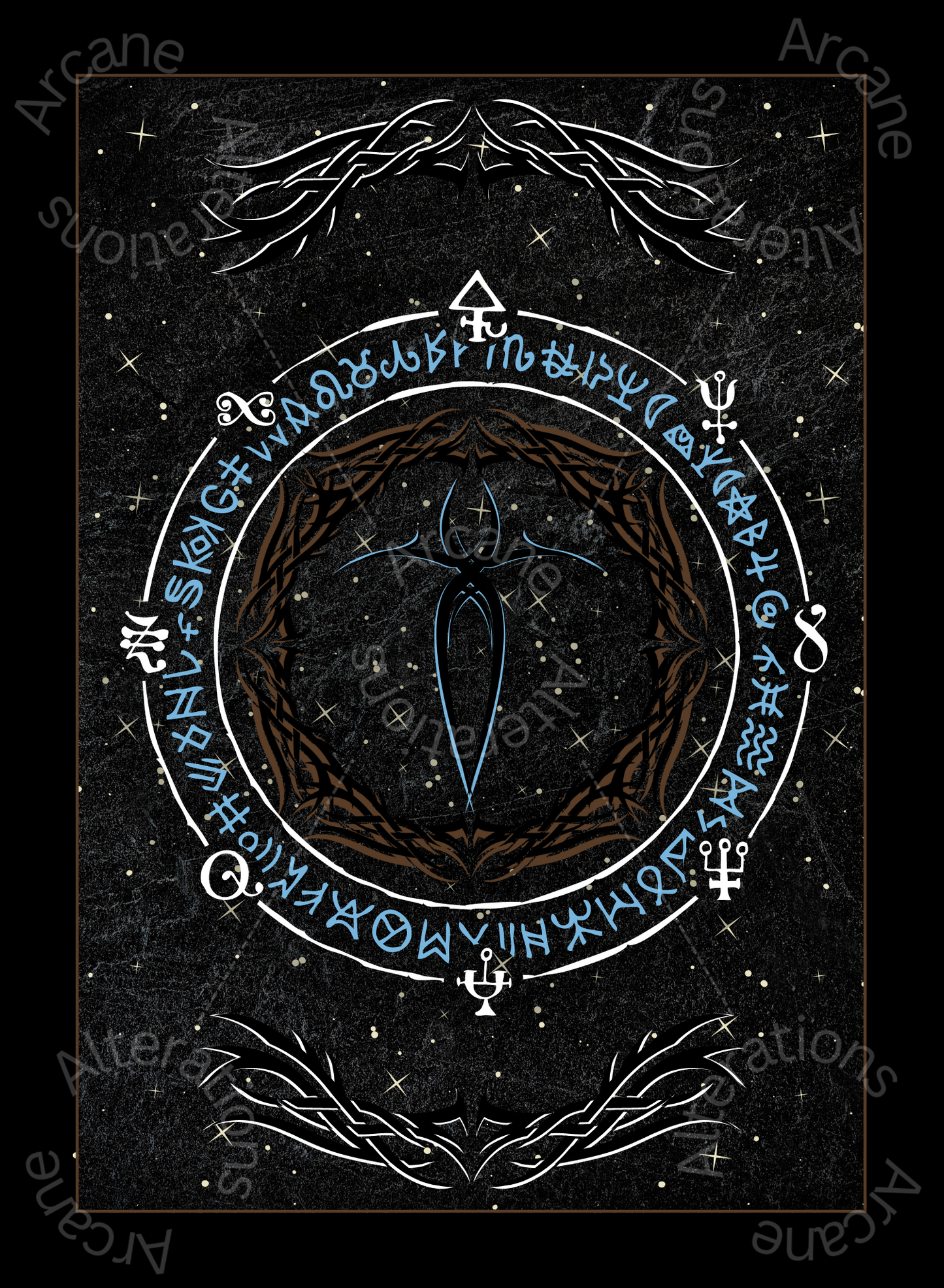 Sapphire Medallion - High Quality Altered Art Custom Proxy Cards