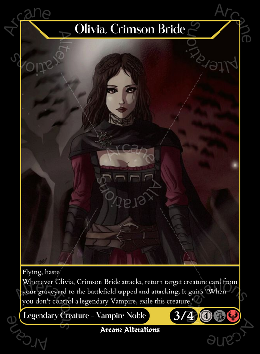 Olivia, Crimson Bride Serana The Elder Scrolls Crossover - High Quality Altered Art Custom Proxy Cards