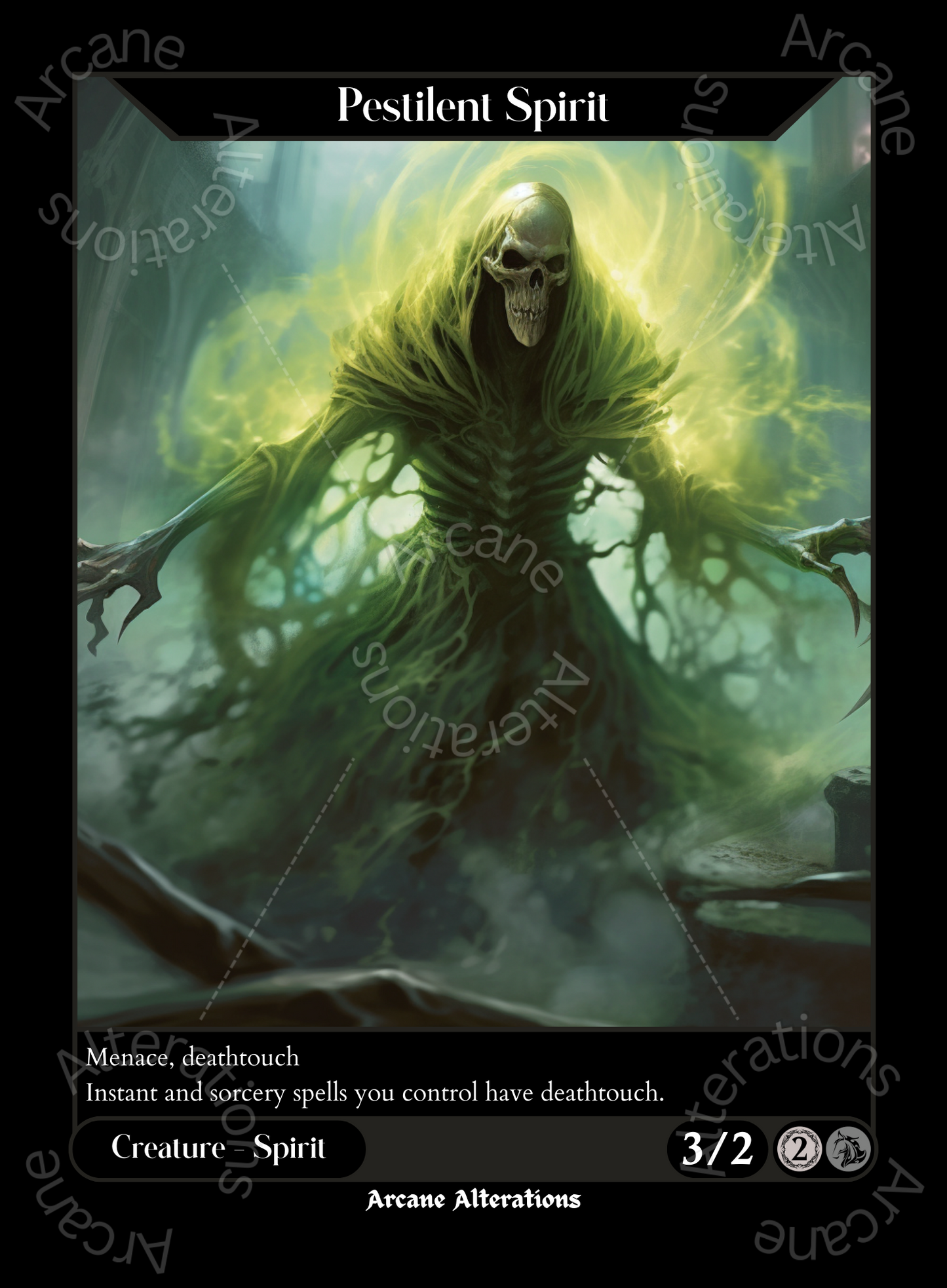 Pestilent Spirit - High Quality Altered Art Custom Proxy Cards