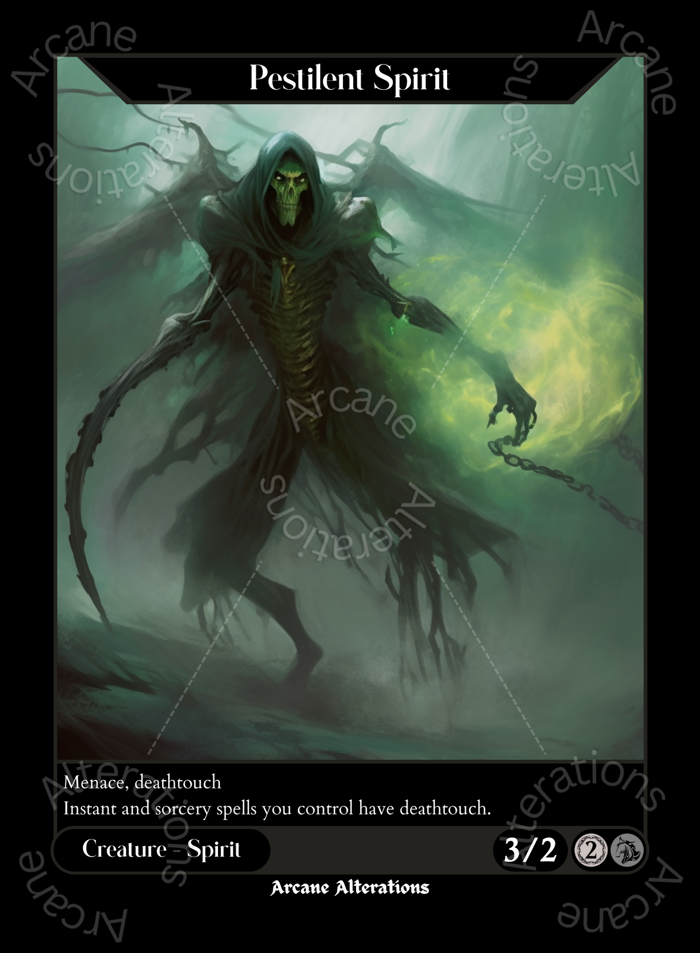 Pestilent Spirit - High Quality Altered Art Custom Proxy Cards