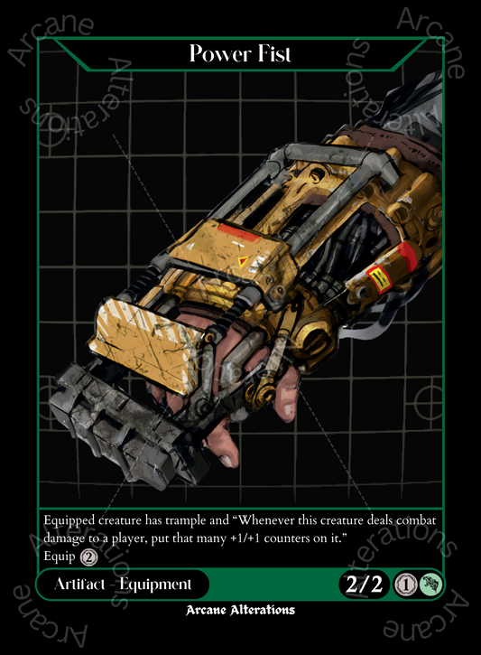 Power Fist Fallout Crossover - High Quality Altered Art Custom Proxy Cards