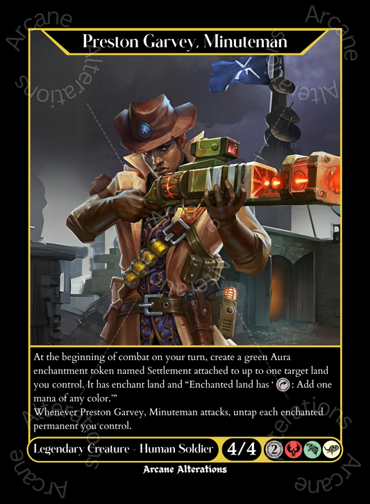 Preston Garvey, Minuteman Fallout Crossover - High Quality Altered Art Custom Proxy Cards