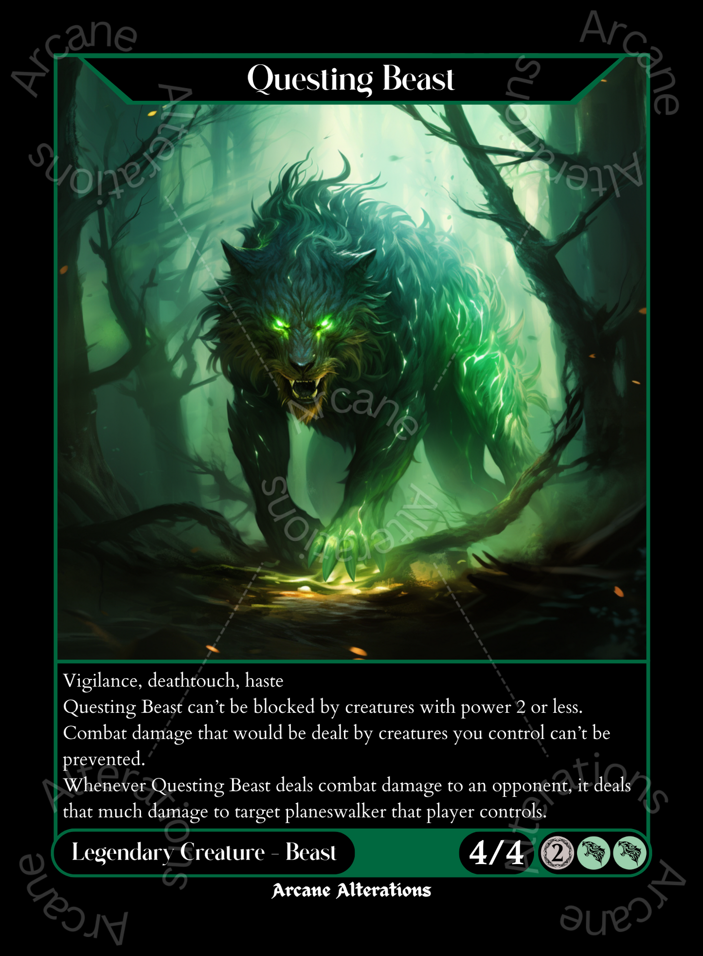 Questing Beast - High Quality Altered Art Custom Proxy Cards