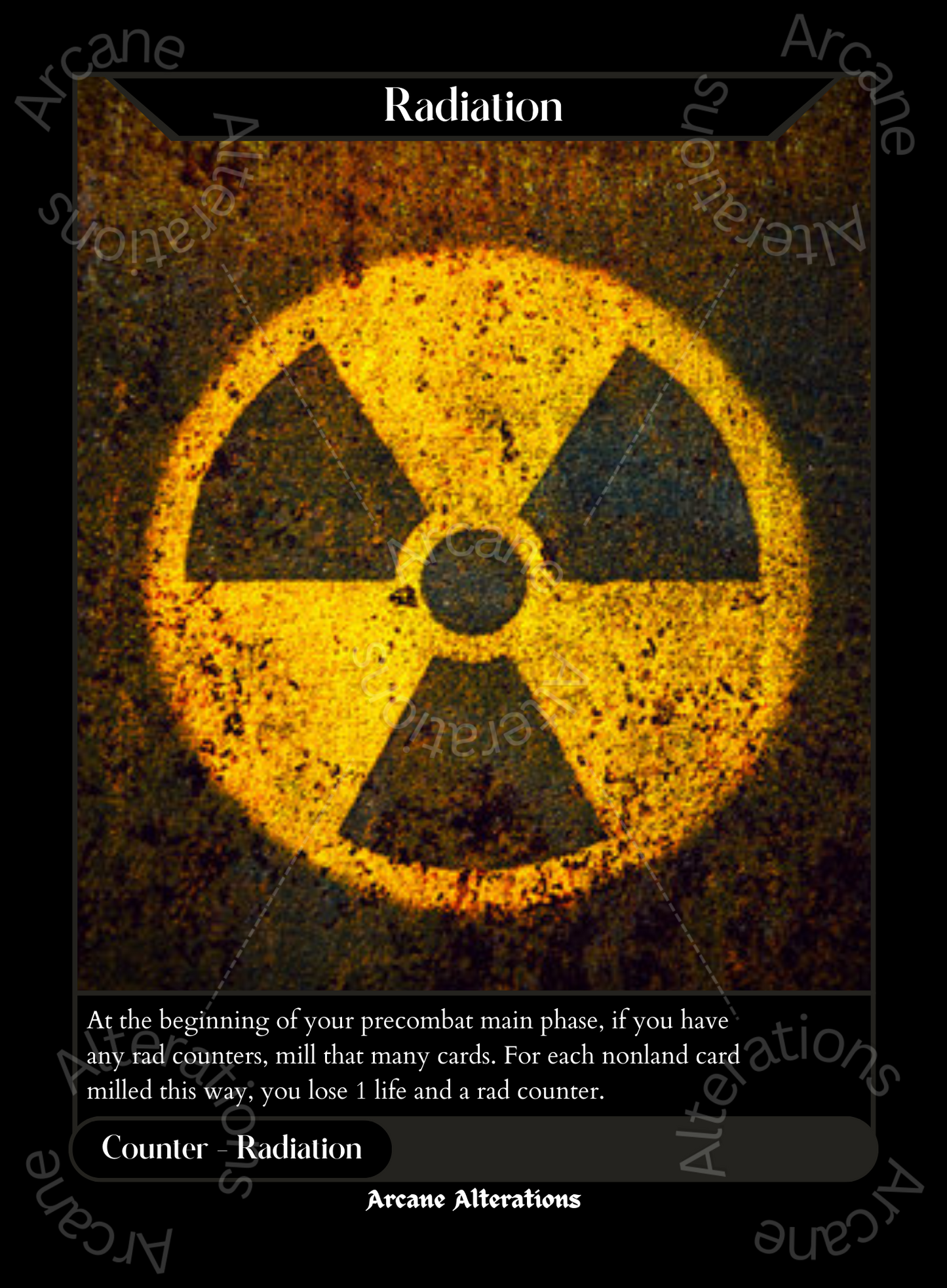 Radiation Counter - High Quality Altered Art Custom Proxy Cards