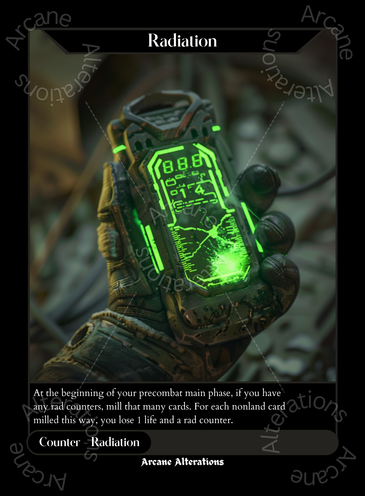 Radiation Counter - High Quality Altered Art Custom Proxy Cards ...
