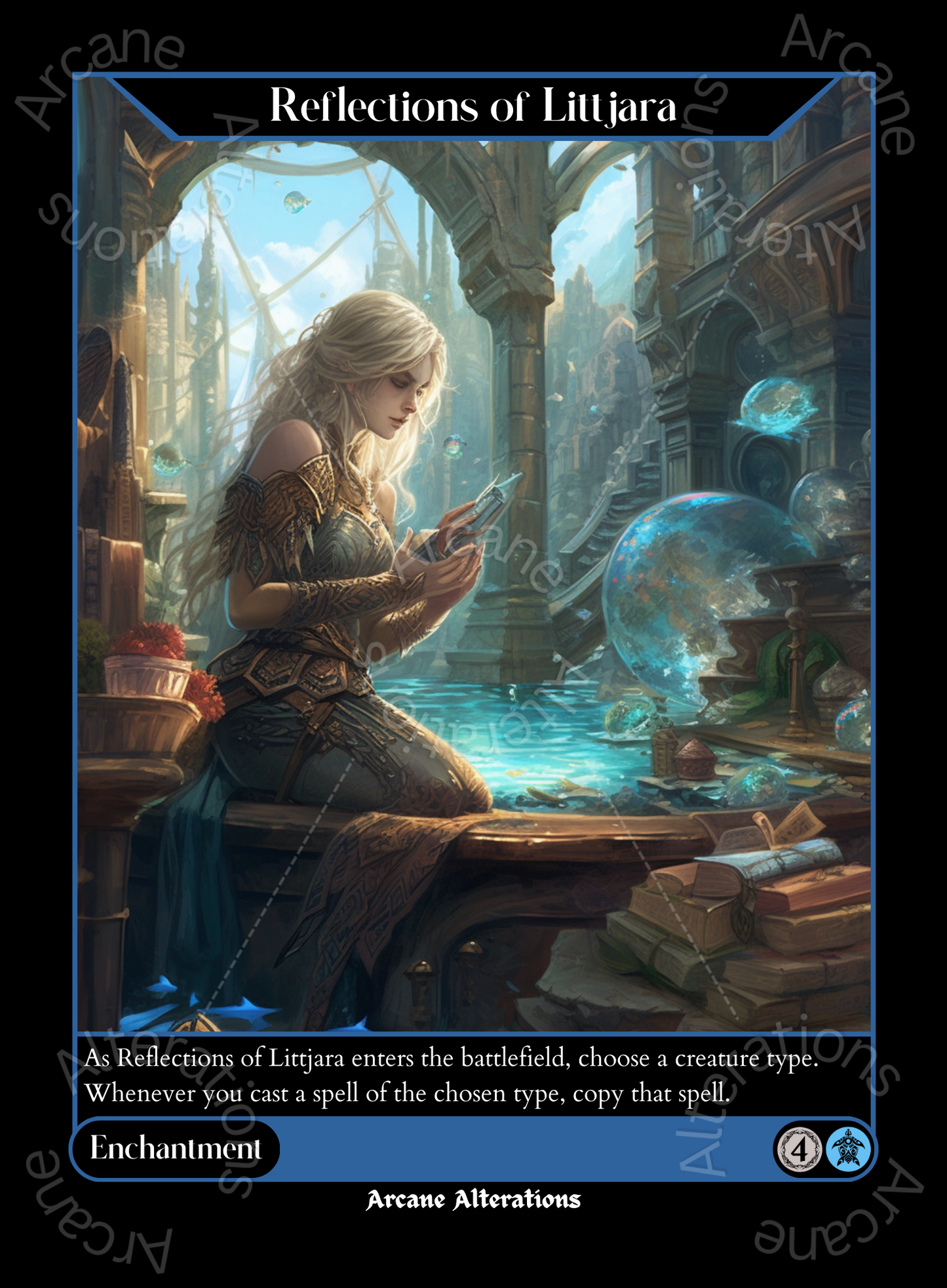 Reflections of Littjara - High Quality Altered Art Custom Proxy Cards