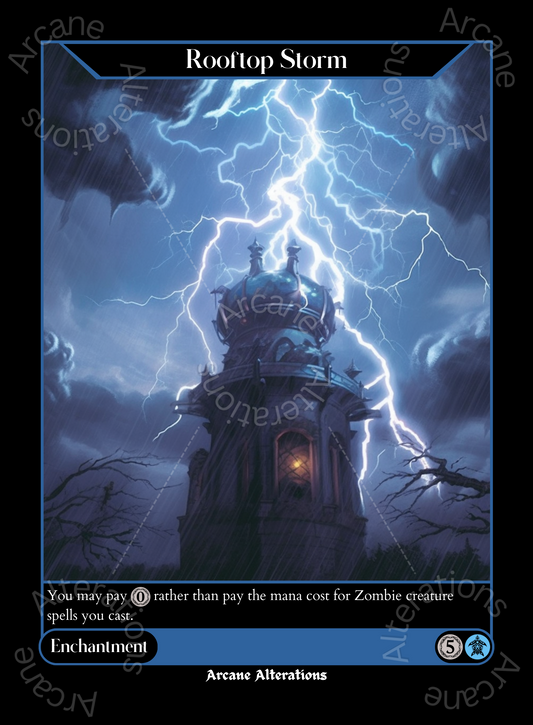 Rooftop Storm - High Quality Altered Art Custom Proxy Cards